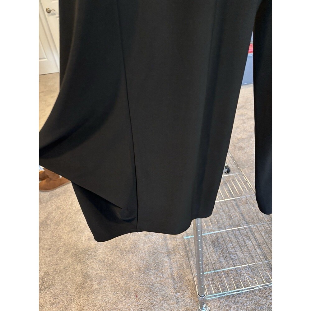 Liv By Habitat Pants XL Artsy Slinky Travel Knit Pull On Pocket Black Ruched - Picture 3 of 9